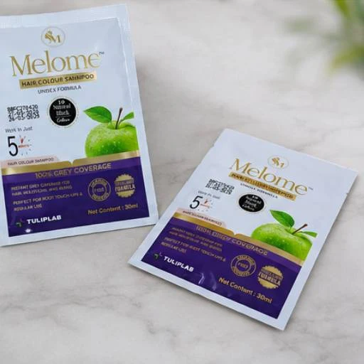 Melome Hair Color Shampoo - Professional hair color with 100% grey coverage, MHC-10S